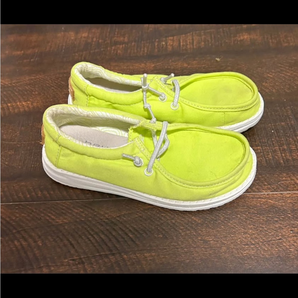 Kids Lime Green hey dudes Shoes